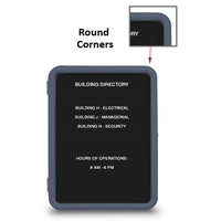 Economical Enclosed Letter Boards | Plastic Frame with Round Corners Two Sizes 18x24 and 24x36