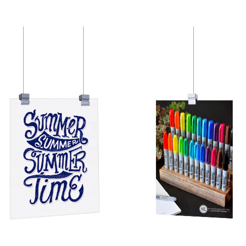 Individual Poster Display Clamp Clips | 2" x 3" Display Clamps