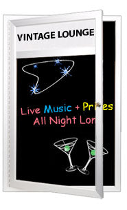 Enclosed Wall Mount Dry Erase Black Boards | Black Marker Boards