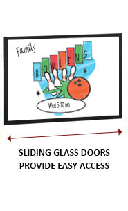 Indoor Dry Erase White Marker Boards with Sliding Glass Doors