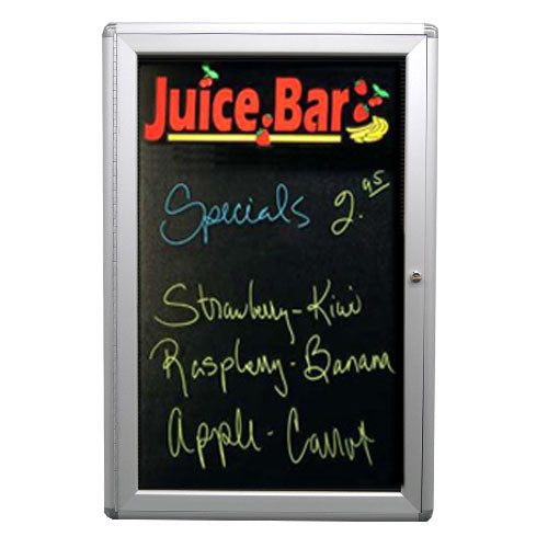 Indoor Enclosed Dry Erase Black Marker Boards | Black Board Porcelain on Steel Surface