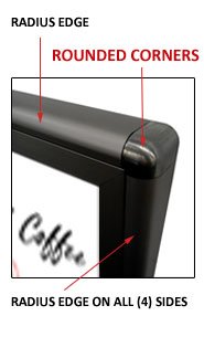 Indoor Enclosed Dry Erase Marker White Boards with Rounded Corners (Single Door)