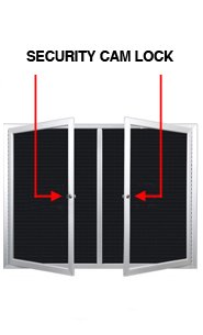 Indoor Enclosed Letterboard Display Cases Illuminated