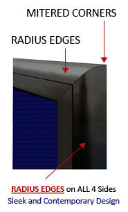 Indoor Enclosed Letter Boards with Header and Radius Edges (Multiple Doors)