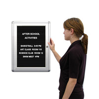 Indoor Enclosed Letter Boards with Radius Edge Rounded Corners | Single Door Metal Display Case in 10+ Sizes and Custom