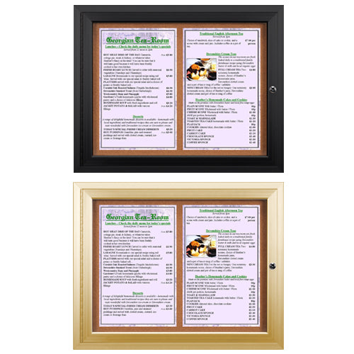 Indoor Restaurant Menu Cases Lighted For 11x17 Menus | Restaurant ...