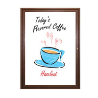 Indoor Enclosed Wood Framed Dry Erase Marker Board Display Case (White Board)