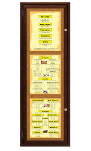 Indoor Outdoor Wood Menu Cases For 11x14 Menus | Wall Mounted Indoor ...