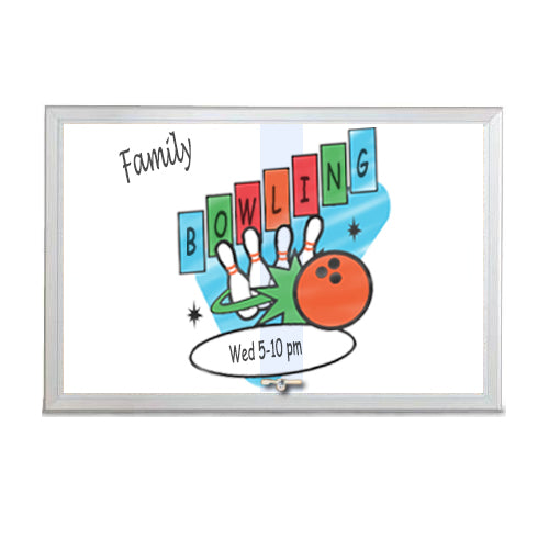 Indoor Radius Dry Erase White Marker Boards with Sliding Glass Doors