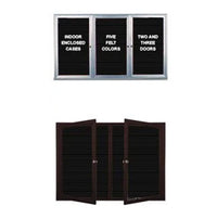 Indoor Enclosed Radius Letter Boards 2 and 3 Door