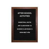 Indoor Letter Boards Wood Frame Display Case