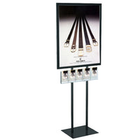 22 x 28 FRAME IN VERTICAL FROMAT WITH 5 PAMPHLET HOLDERS (SHOWN in BLACK)