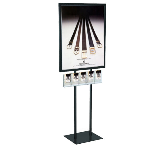22 x 28 FRAME IN VERTICAL FROMAT WITH 5 PAMPHLET HOLDERS (SHOWN in BLACK)