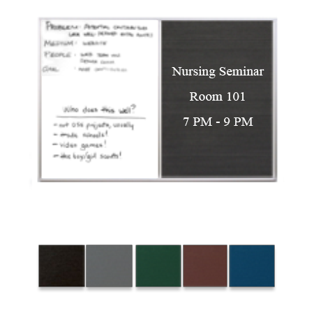 Combo Board 72x12 Metal Framed Marker Board Letter Board (Open Face with Silver Trim)