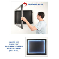 SWINGFRAME SWING-OPEN SHADOW BOX (4" INTERIOR DEPTH with LED LIGHTING)