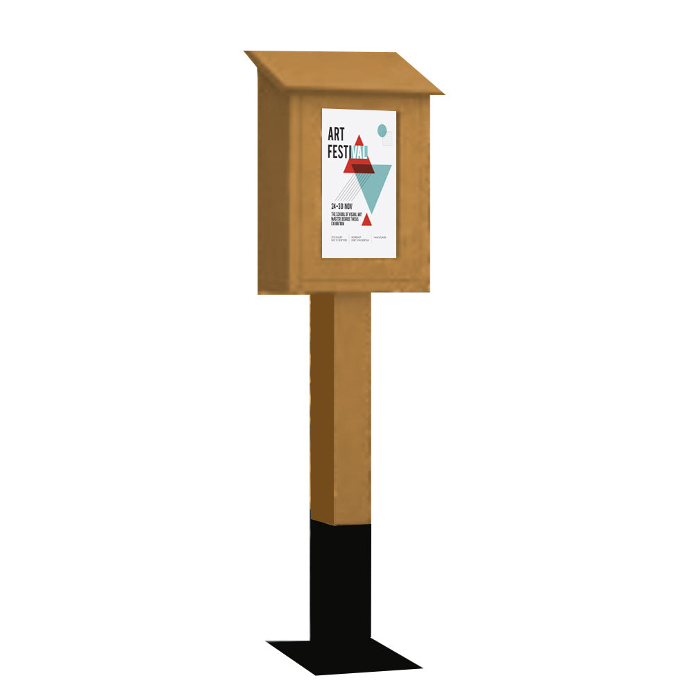 Eco-Friendly Standing 8.5x11 Outdoor Information Box - Top Hinged ...