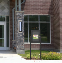 SwingCase 22x28 Outdoor Enclosed Bulletin Board Display Case + Two Posts | Single Door Metal Cabinet