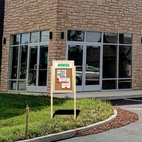 SwingCase Free-Standing 18x24 Outdoor Bulletin Board, LED Lighted with Your Message Header + Posts | Single Door Metal Cabinet