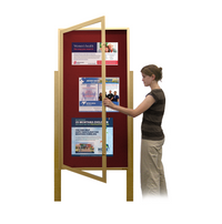 Swing Case 36x48 Extra Large Outdoor Enclosed Bulletin Board w Leg Posts (Single) Door