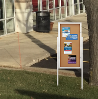 SwingCase 48x72 Extra Large Outdoor Enclosed Bulletin Board with Posts | XL Single Door Cabinet