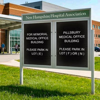 Outdoor Enclosed Letter Boards with Message Header 2-3 Doors