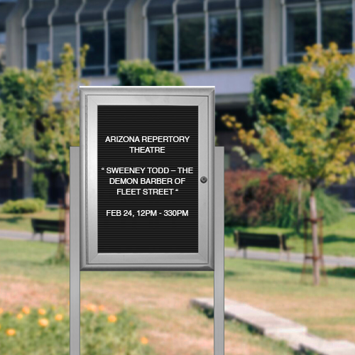 Extreme WeatherPlus™ Outdoor Letter Board Display Stand + Radius Edge ...