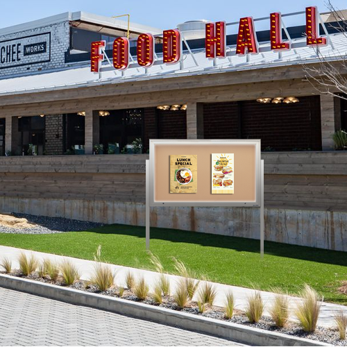 EXTREME WeatherPLUS™ XL Standing Radius Edge Outdoor Enclosed Poster Cases | LED LIGHTS | Perfect Solution For Your Outdoor Marketing Needs