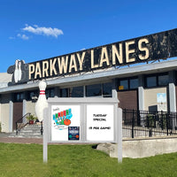 Outdoor Message Center Magnetic White Dry Erase Board - 50" x 40" | Double Door with Posts