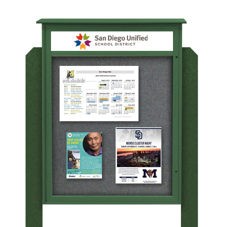 Eco-Design 36x48 Standing Outdoor Message Center Header Faux - Main Image