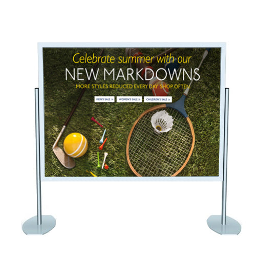 36x72 FRAME (SHOWN in HORIZONTAL FORMAT) (SHOWN in SILVER)