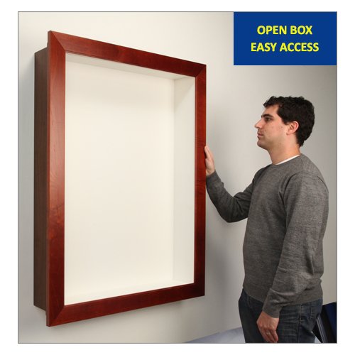 Tj.Moree Deep Shadow Box Frame With Drawer – Wood & Glass Display Case, Wall Mount, Rectangular, Model Tjm-84112