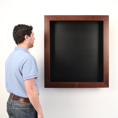 WALNUT 8 INCH DEEP SHADOW BOX FRAME - NO GLASS - OPEN SPACE
