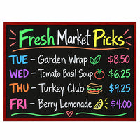 16x20 Wood Framed Black Dry Erase Marker Boards