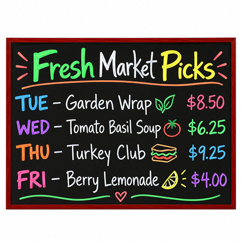 16x20 Wood Framed Black Dry Erase Marker Boards