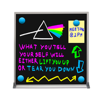 36x36 Magnetic Black Dry Erase Marker Board with Aluminum Frame