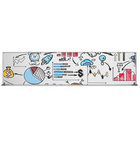 Value Line 24x96 White Dry Erase Marker Board with Aluminum Frame