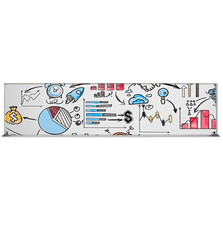 Value Line 24x96 White Dry Erase Marker Board with Aluminum Frame