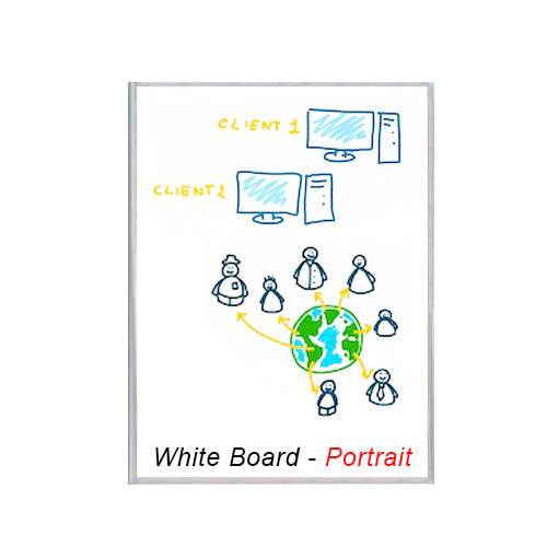 Value Line 36x60 White Dry Erase Marker Board with Aluminum Frame