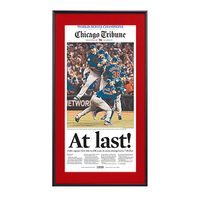Chicago Cubs 2016 World Series Champions Newspaper Frames | Metal Display Frame with Beveled Matboard