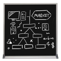 MAGNETIC 30x30 BLACK PORCELAIN WET ERASE MARKER BOARD