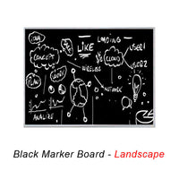 MAGNETIC 48x36 BLACK PORCELAIN DRY ERASE BOARD (SHOWN IN LANDSCAPE ORIENTATION)