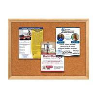 24 x 30 Wood Framed Cork Bulletin Board (with Decorative Frame Style)