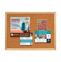 24 x 84 Wood Framed Cork Bulletin Board (with Decorative Frame Style)