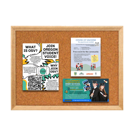 36 x 48 Wood Framed Cork Bulletin Board (with Decorative Frame Style)