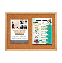 8.5 x 11 Wood Framed Cork Bulletin Board | Decorative Frame Style