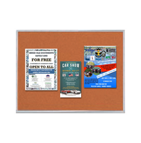 Value Line 11x17 Metal Frame Cork Bulletin Board (Open Face with Silver Trim)