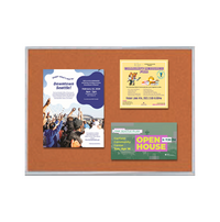 Value Line 36x84 Metal Frame Cork Bulletin Board (Open Face with Silver Trim)