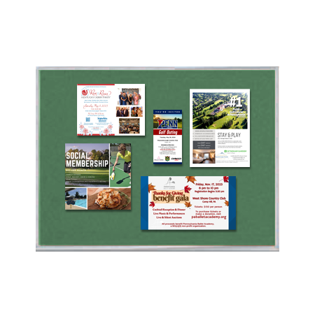 Value Line 48x60 Metal Frame Cork Bulletin Board (Open Face with Silver Trim)