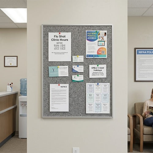 METAL FRAME 30x36 VINYL BULLETIN BOARD