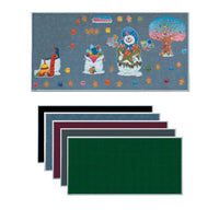 Vinyl over Cork Bulletin Board 12x48 (Open Face with Silver Trim)